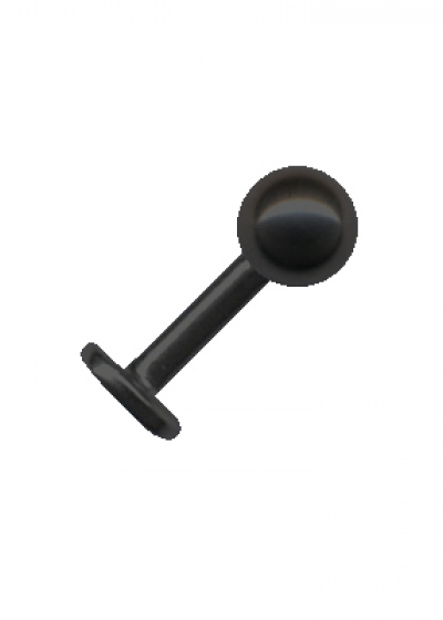 Labret Stud Bioplastic Black