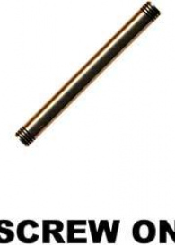 Straight Bar Surgical Steel Rose Gold with Thread