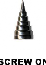 Top Titanium Arrow Arrowhead Grooved Silver with Thread