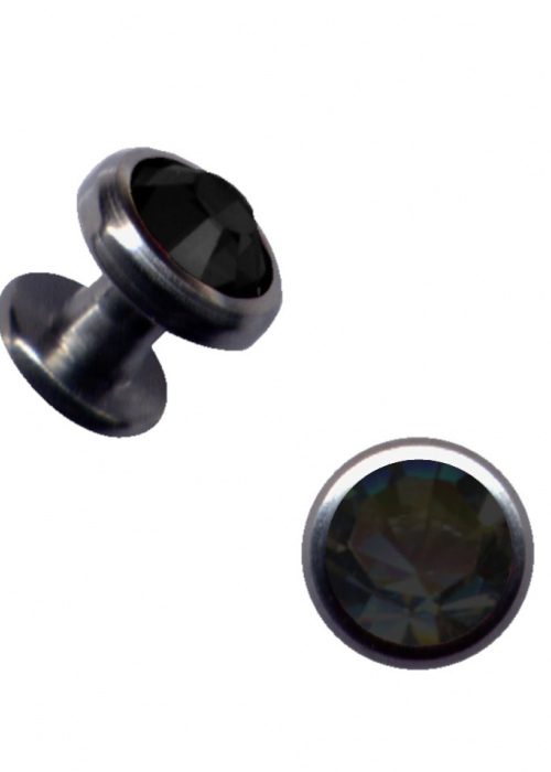 Skin Diver Dermal Anchor Titanium Crystal Black