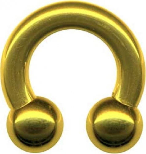 Hufeisen XL Chirurgenstahl Gold