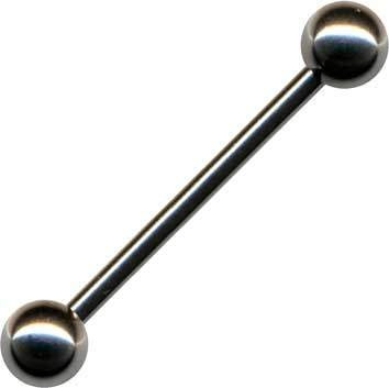 Stecker Gerade Barbell Chirurgenstahl Hantel Silber