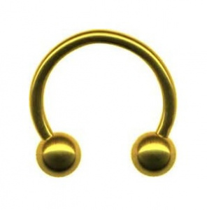 Hufeisen Ring Chirurgenstahl CBR Gold
