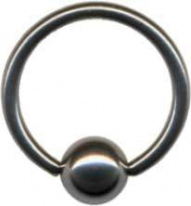 Klemmkugelring BCR Chirurgenstahl Silber