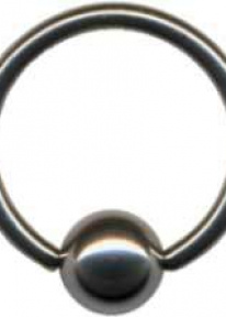 Clamp Ball Ring BCR Titanium G23 Silver 1.0mm