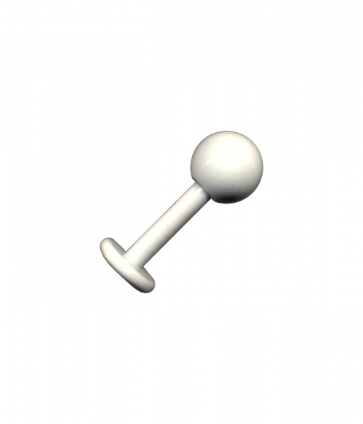 Labret Bioplastic Weiss Kugel