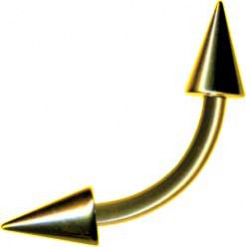Banane Chirurgenstahl Gold Curved Barbell Spitzen