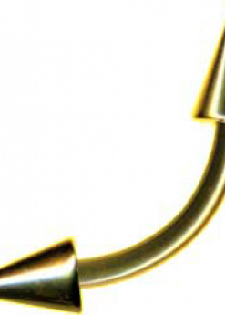Banana Surgical Steel Gold Curved Barbell Pointed