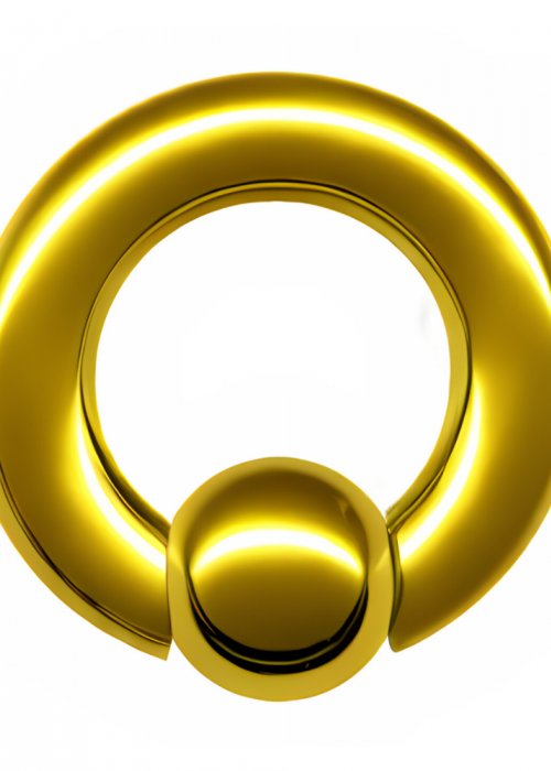 Clamp Ball Ring BCR XL Large Surgical Steel Gold Golden Polished