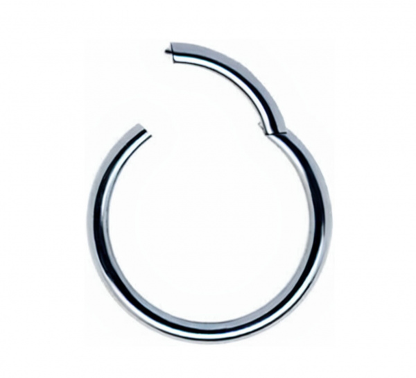 Clicker Ring Chirurgenstahl Silber Stahlfarben Poliert