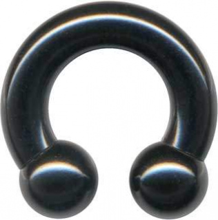 Hufeisen XL Chirurgenstahl Schwarz