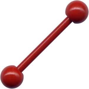 Stecker Gerade Barbell Chirurgenstahl Hantel Rot