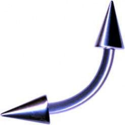 Banane Chirurgenstahl Lavendel Curved Barbell Spitzen
