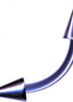 Banana Surgical Steel Lavender Curved Barbell Pointed