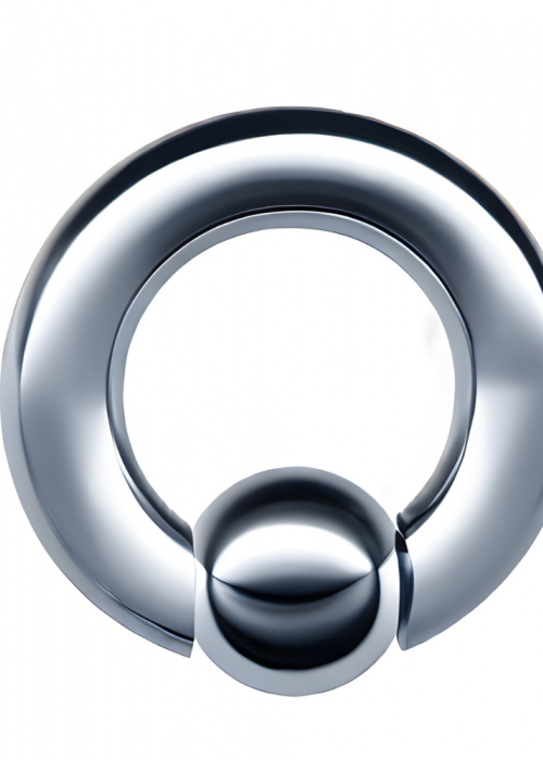Clamp Ball Ring BCR XL Large Surgical Steel Silver Polished