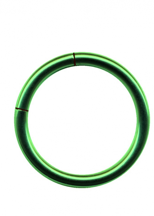 Segment Ring Surgical Steel Green