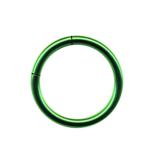 Segment Ring Surgical Steel Green