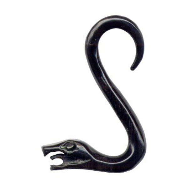 Dehnungssichel Dehnspirale Horn Schwarz Schlange 3mm