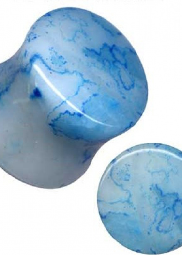 Plug Natural Stone Light Blue Agate 13mm