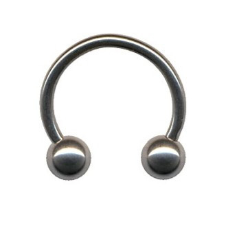 Hufeisen Ring Chirurgenstahl CBR Silbern 