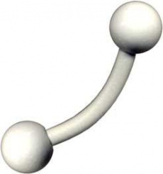 Banane Chirurgenstahl Weiß Curved Barbell