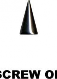 Top Arrow Tip Arrowhead Surgical Steel Black with Thread