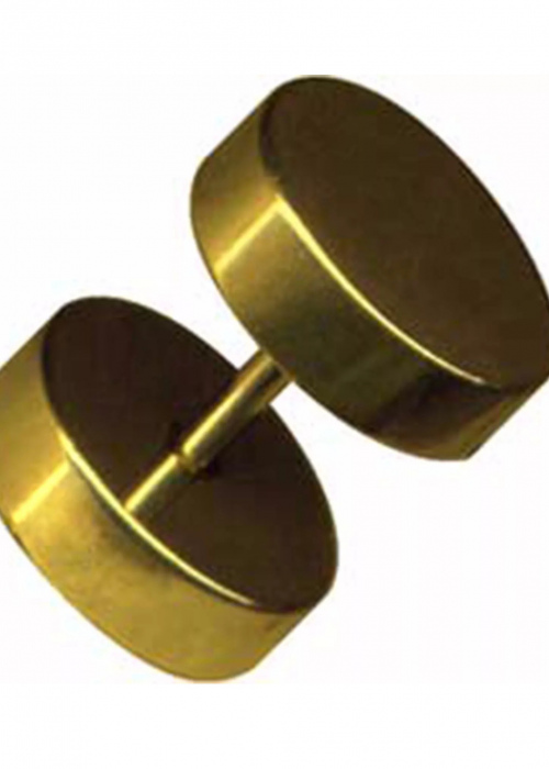 Fake Plug Chrirurgenstahl Gold poliert 1,2mm