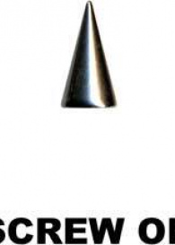 Top Arrow Tip Arrowhead Surgical Steel Silver with Thread