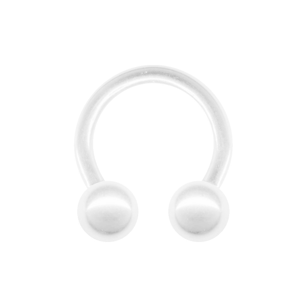 Hufeisen Ring Bioplastic CBR Weiss