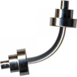 Banane Titan Silber Curved Barbell Hantel
