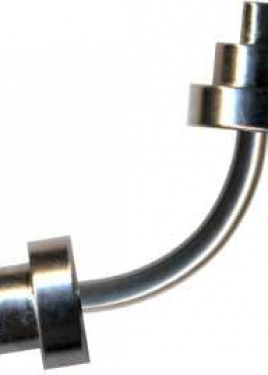 Banana Titanium Silver Curved Barbell Dumbbell