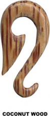 Dehnungsspirale Sichel Holz Kokosnussholz 6mm