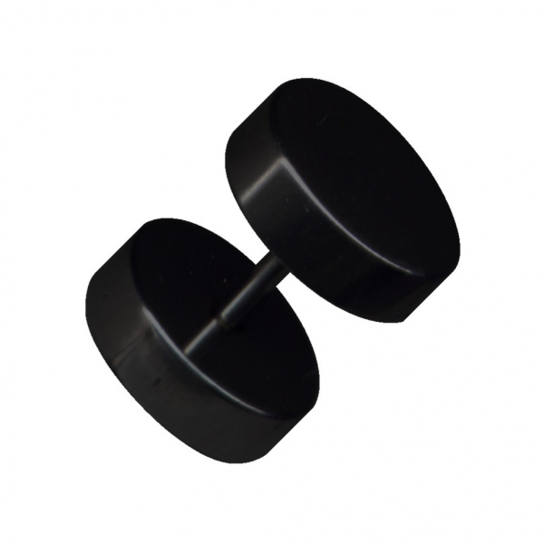 Fake Plug Chrirurgenstahl Schwarz 1,2mm