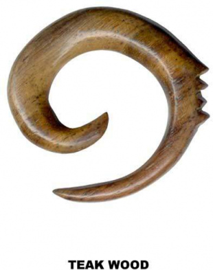 Dehnungsspirale Sichel Holz Teakholz 6mm