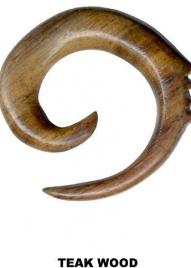 Dehnungsspirale Sichel Holz Teakholz 6mm