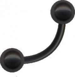Banane Chirurgenstahl Schwarz Curved Barbell