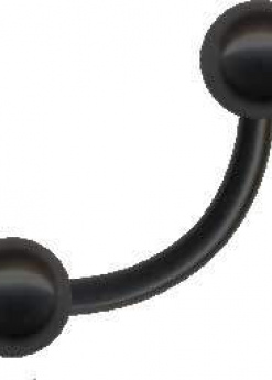 Banana Surgical Steel Black Curved Barbell (1)