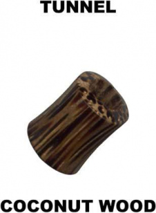 Tunnel Flesh Holz Kokosnuss Double Flared