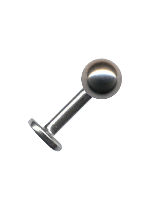 Labret Stud Titanium Silver crystal White Clear (2)