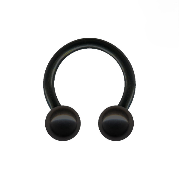 Hufeisen Ring Bioplastic CBR Schwarz