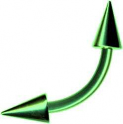 Banane Chirurgenstahl Grün Curved Barbell Spitzen