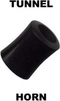 Tunnel Flesh Horn Schwarz Double Flared