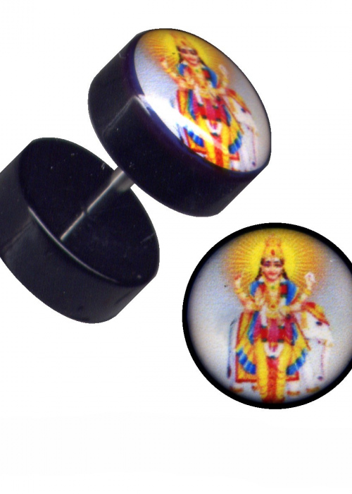 Fake Plug Acryl Chrirurgenstahl Hindu Gott 1,2mm