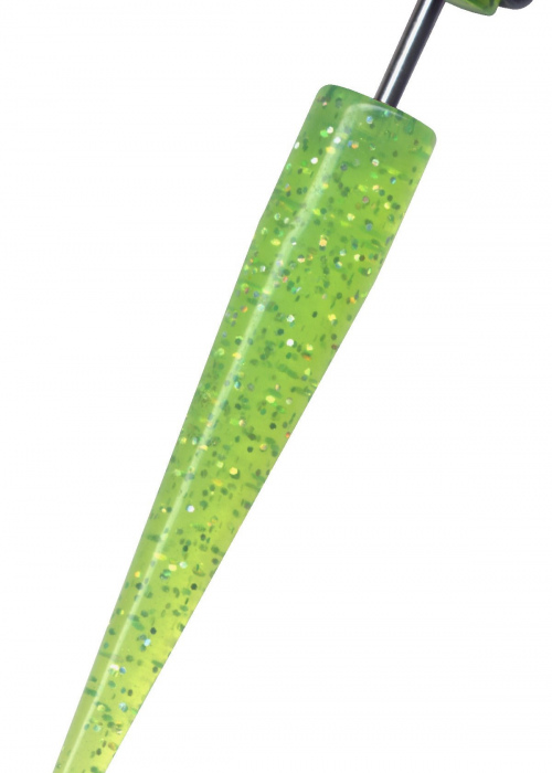 Fake Dehnungsstab Acryl Chrirurgenstahl Hellgrün Glitzer 1,2mm