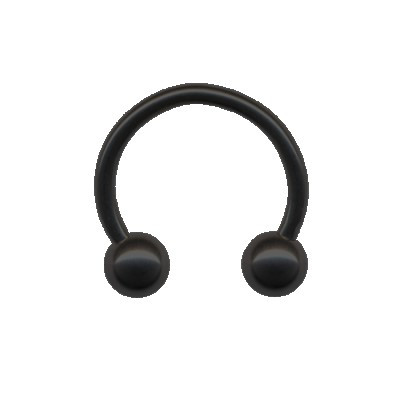 Hufeisen Ring Chirurgenstahl CBR Schwarz