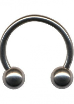 Hufeisen Ring Titan G23 CBR Silbern