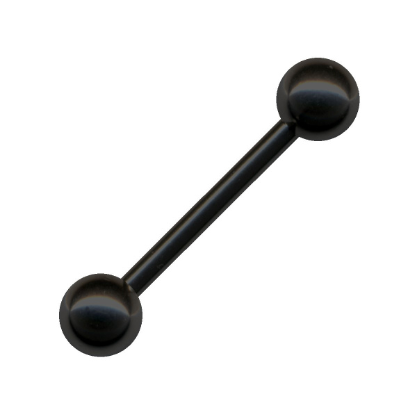 Stecker Gerade Barbell Chirurgenstahl Hantel Schwarz
