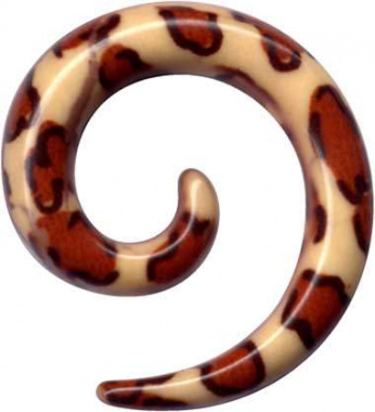 Dehnungsspirale Acryl Leopard