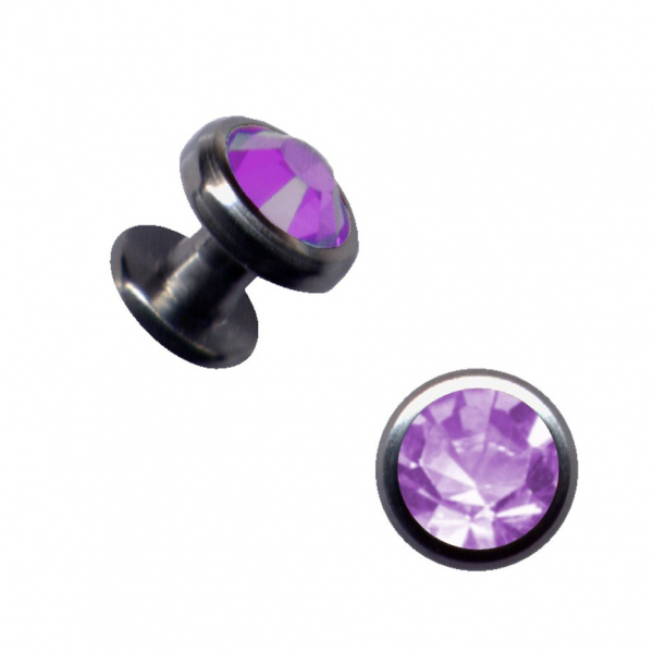 Haut Dermal Anker Skin Diver Titan Zirkonia Lavendel Fliieder
