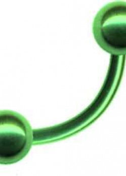 Banana Surgical Steel Grün Curved Barbell